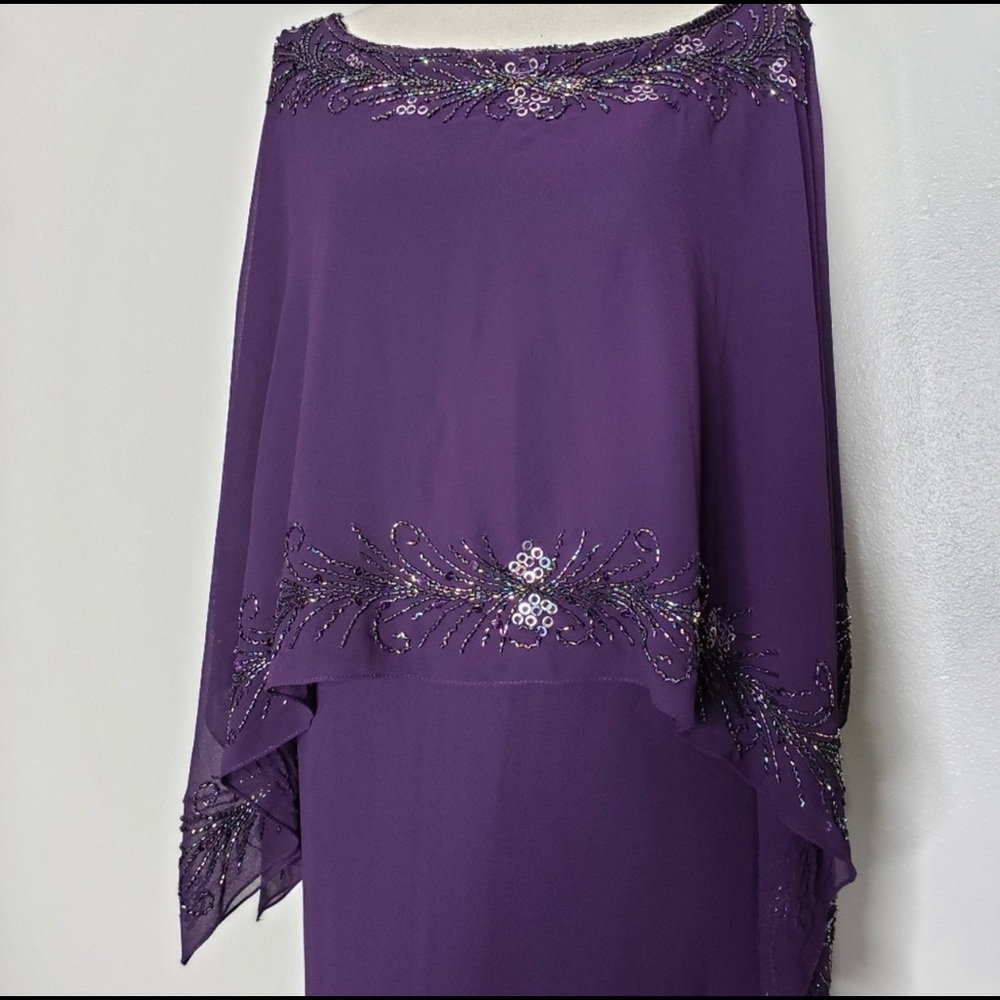 J. KARA Cold Shoulder Cape Dress SPECIAL ORDER